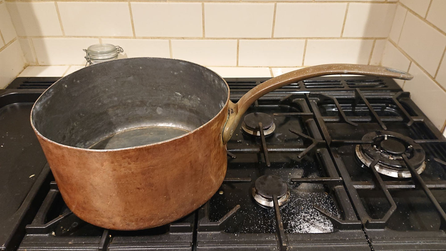 Massive 1889 Victorian Copper Saucepan made by Elkington and Co for the Red Star Shipping Line