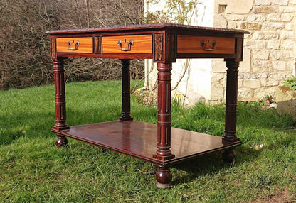 Very Fine 19th Century Exhibition Quality Library Table