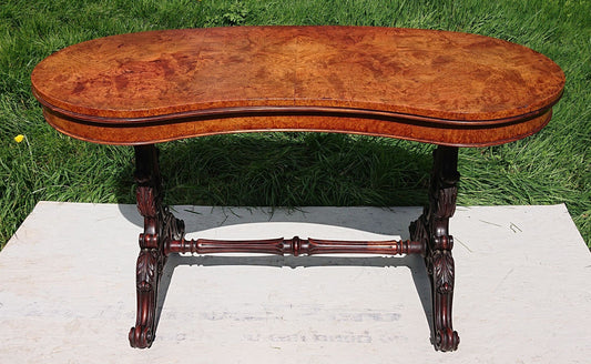 19th Century Pollard Oak Library Table by Williams and Gibton of Dublin