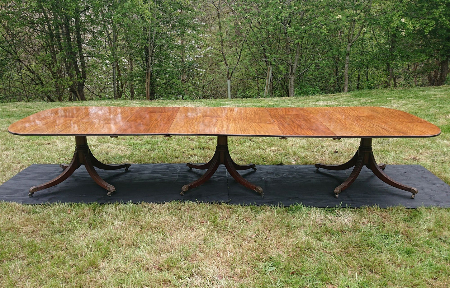 Three Pedestal Dining Table