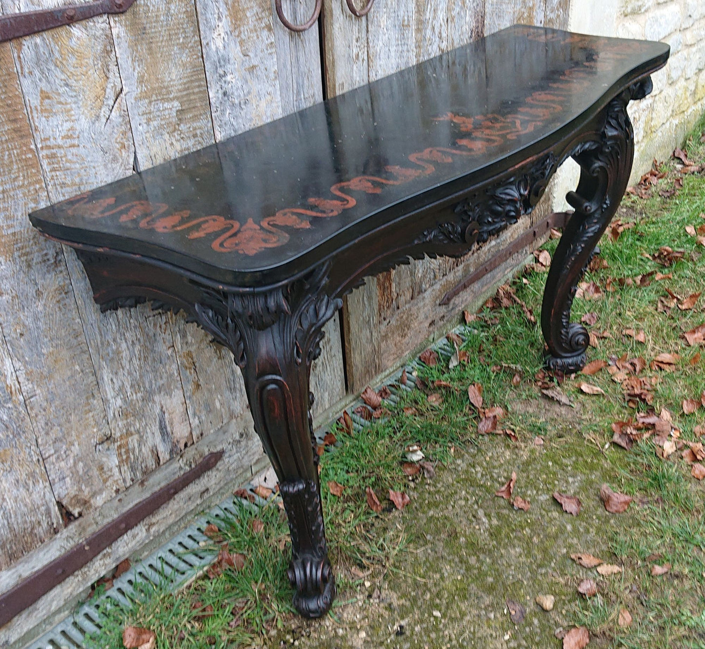 Large Scale Country House Console Table with Clifton Family Coat of Arms for Lytham Hall