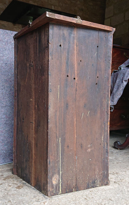 Mid 18th Century Burr Oak Corner Cupboard