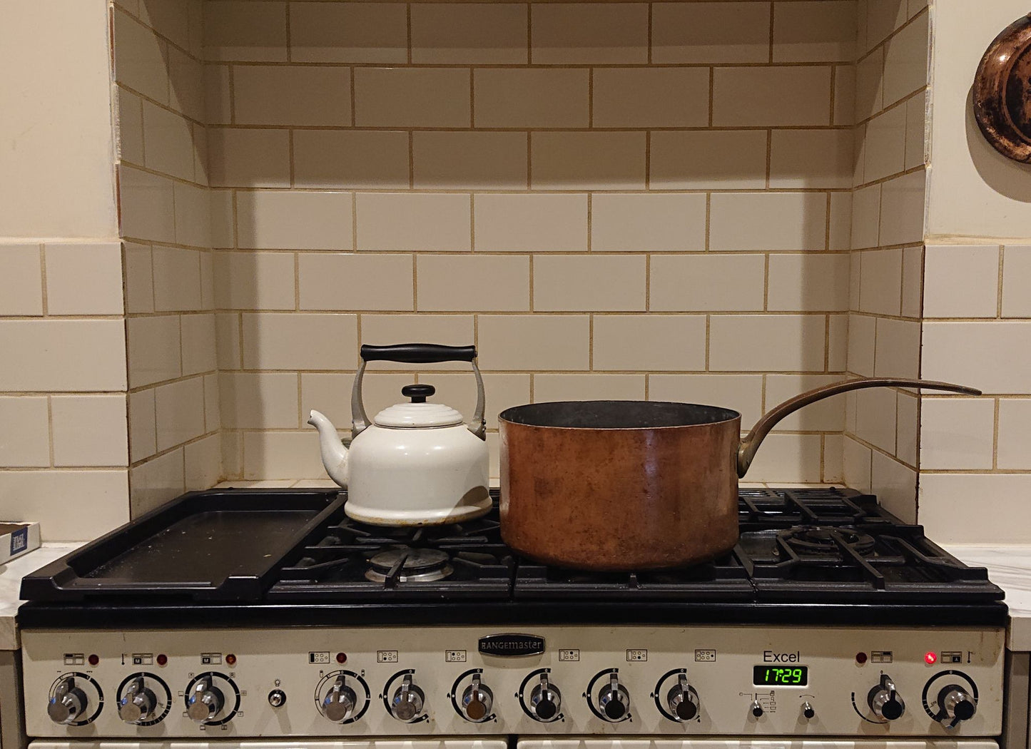 Massive 1889 Victorian Copper Saucepan made by Elkington and Co for the Red Star Shipping Line