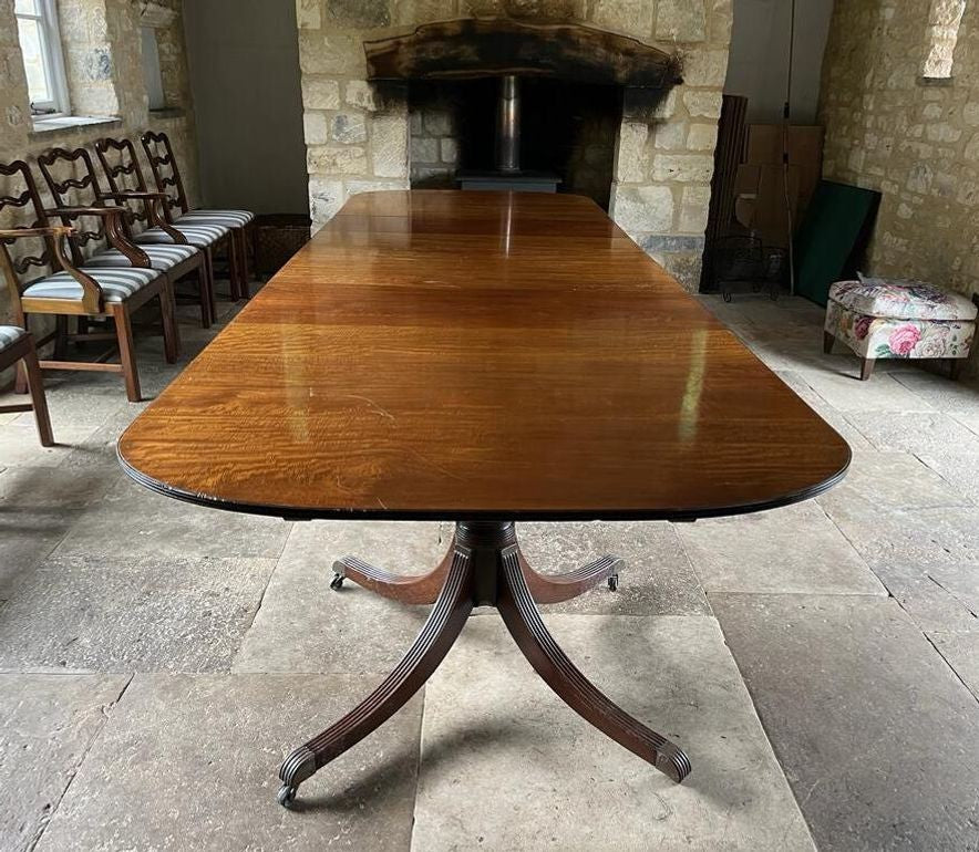 Three Pedestal Dining Table