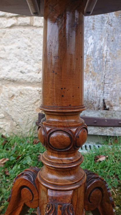 Very Fine Quality 19th Century Amboyna Tripod Wine Table