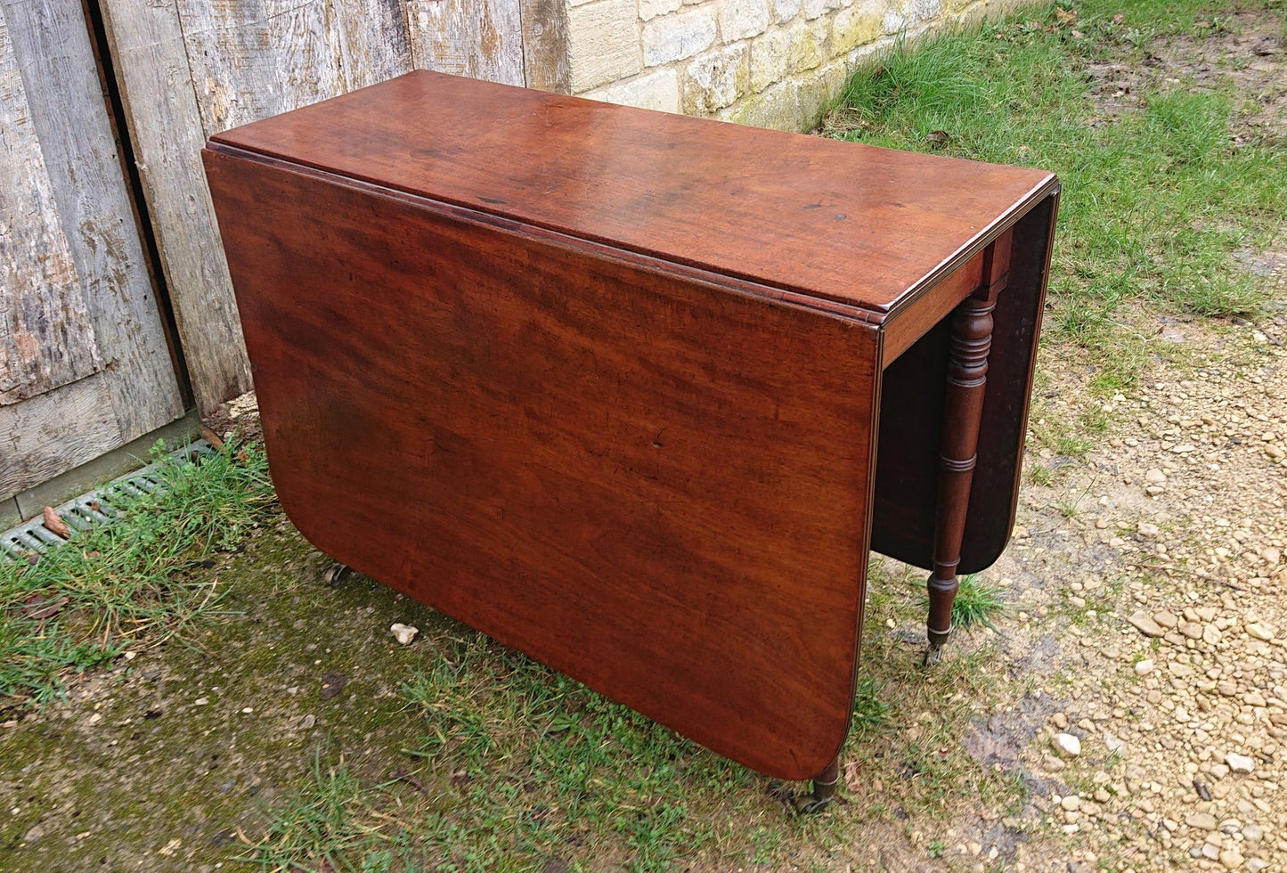 Early 19th Century Mahogany Folding Dining Table