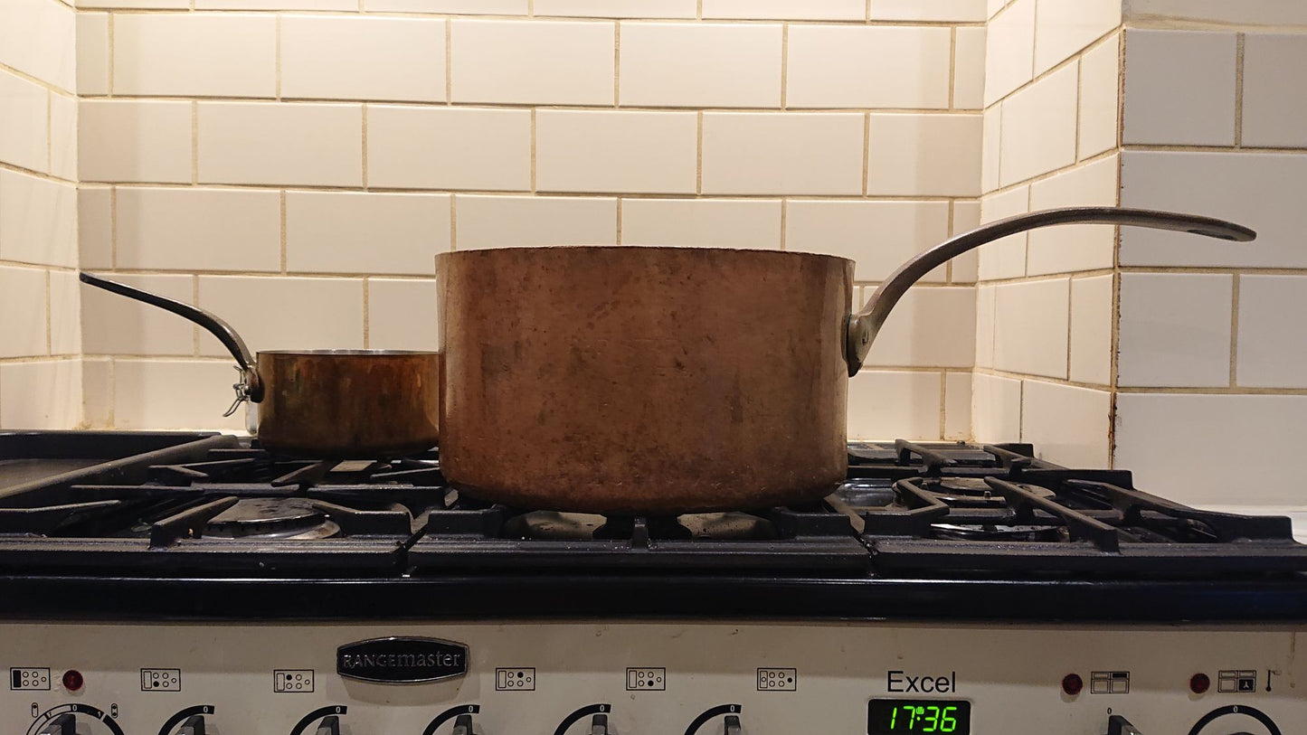 Massive 1889 Victorian Copper Saucepan made by Elkington and Co for the Red Star Shipping Line