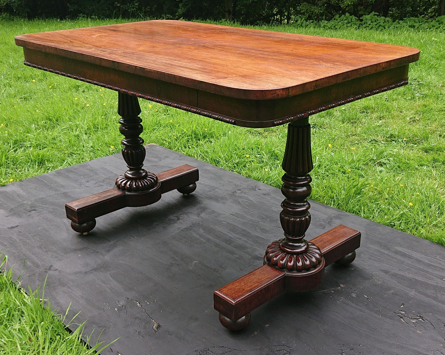 Early 19th Century Antique Library Writing Table by Gillows of Lancaster and London