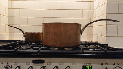 Massive 1889 Victorian Copper Saucepan made by Elkington and Co for the Red Star Shipping Line