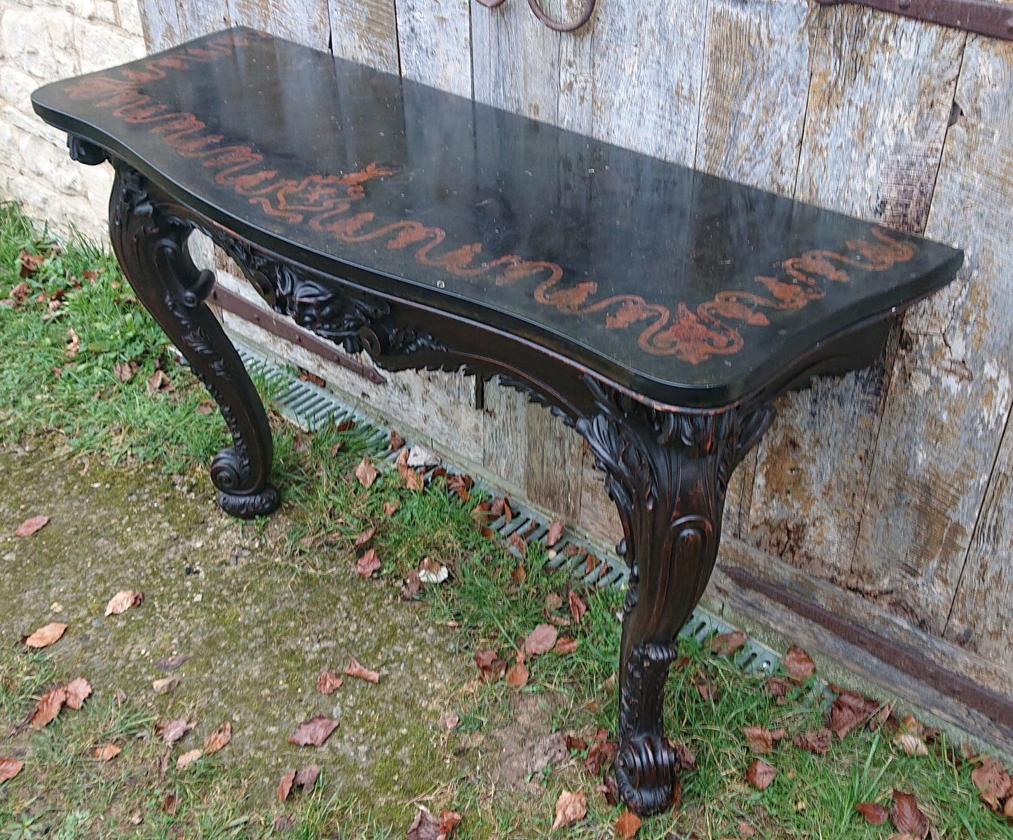 Large Scale Country House Console Table with Clifton Family Coat of Arms for Lytham Hall