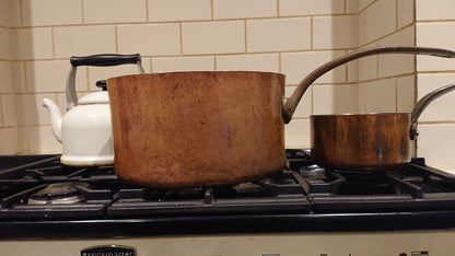 Massive 1889 Victorian Copper Saucepan made by Elkington and Co for the Red Star Shipping Line