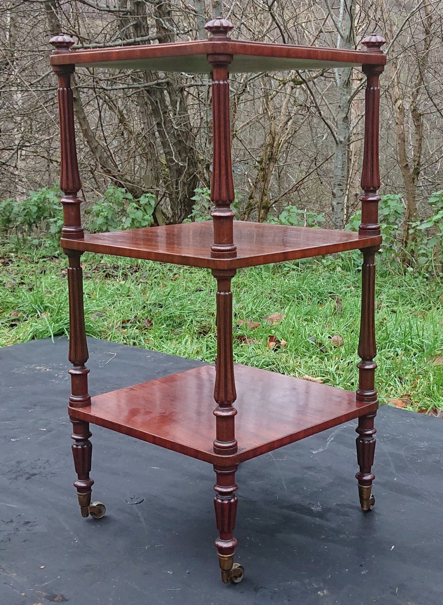 Very Fine Quality Small And Useful Regency Period "Whatnot" EndTable Attributed To Gillows