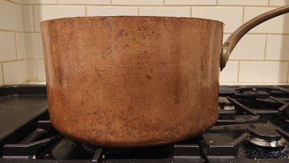 Massive 1889 Victorian Copper Saucepan made by Elkington and Co for the Red Star Shipping Line