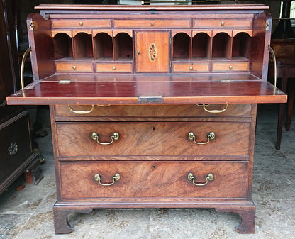 18th Century George III Period Mahogany Antique Secretaire Chest of Drawers