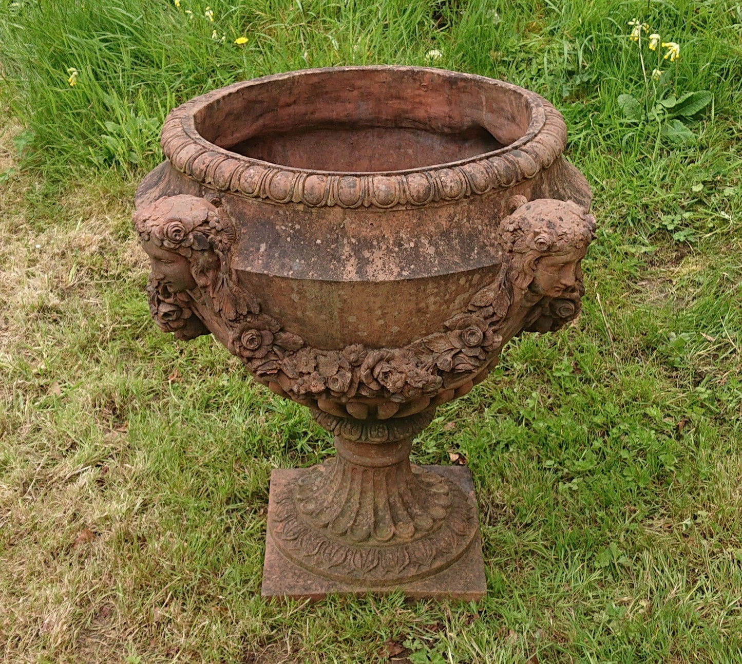 Large 19th Century Terracotta Urn Planter Jardinaire