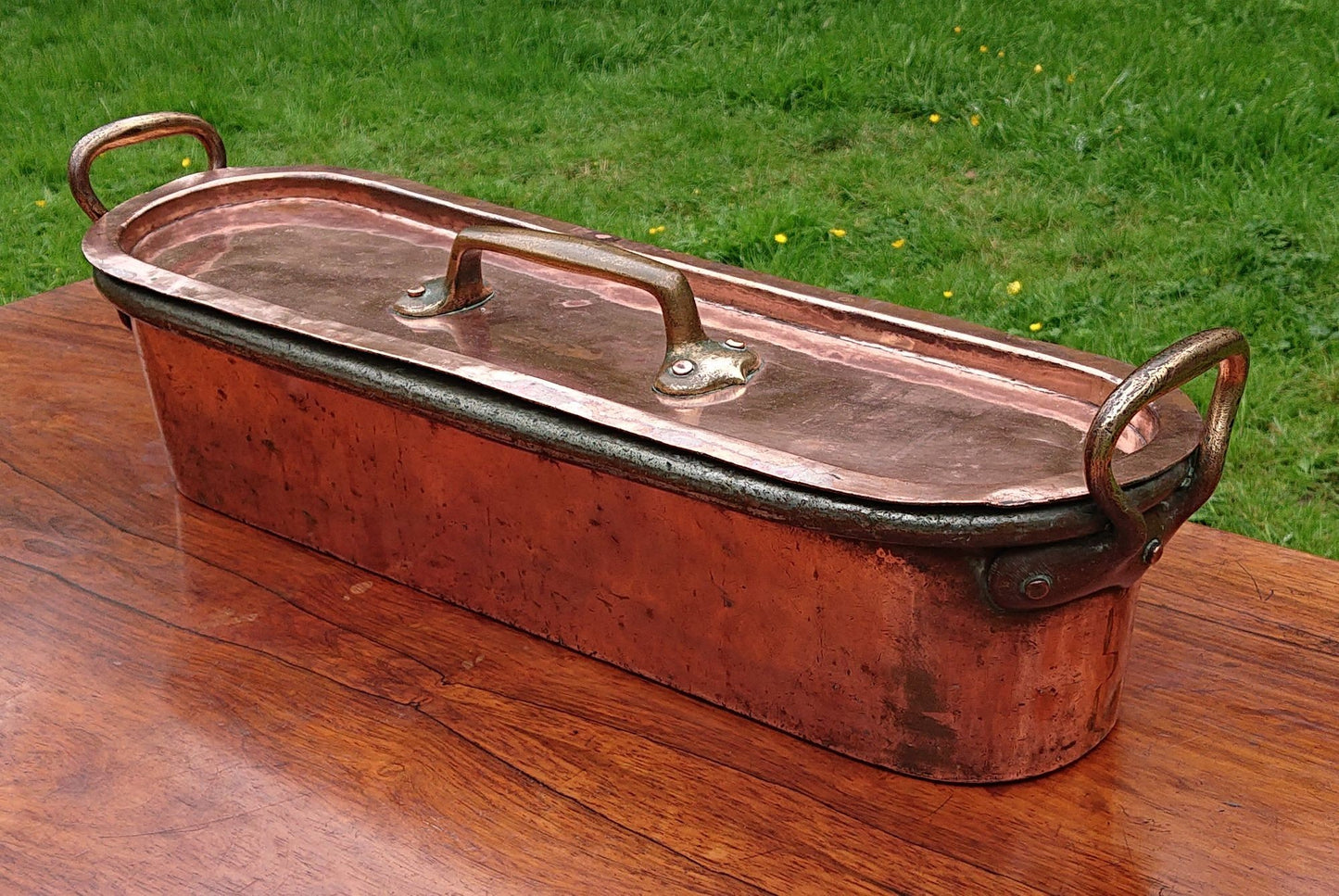 Antique Copper Fish Kettle