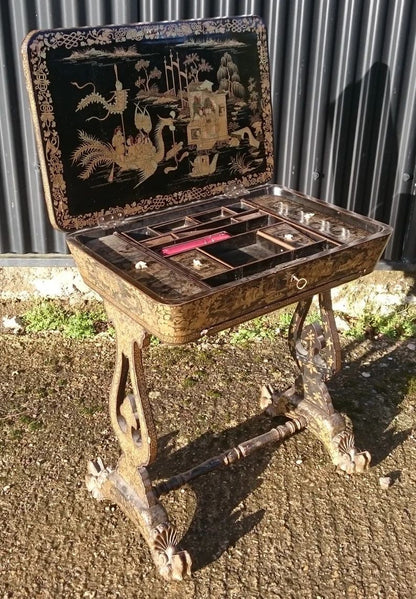 Early 19th Century Chinese Export Work Table / Sewing Table