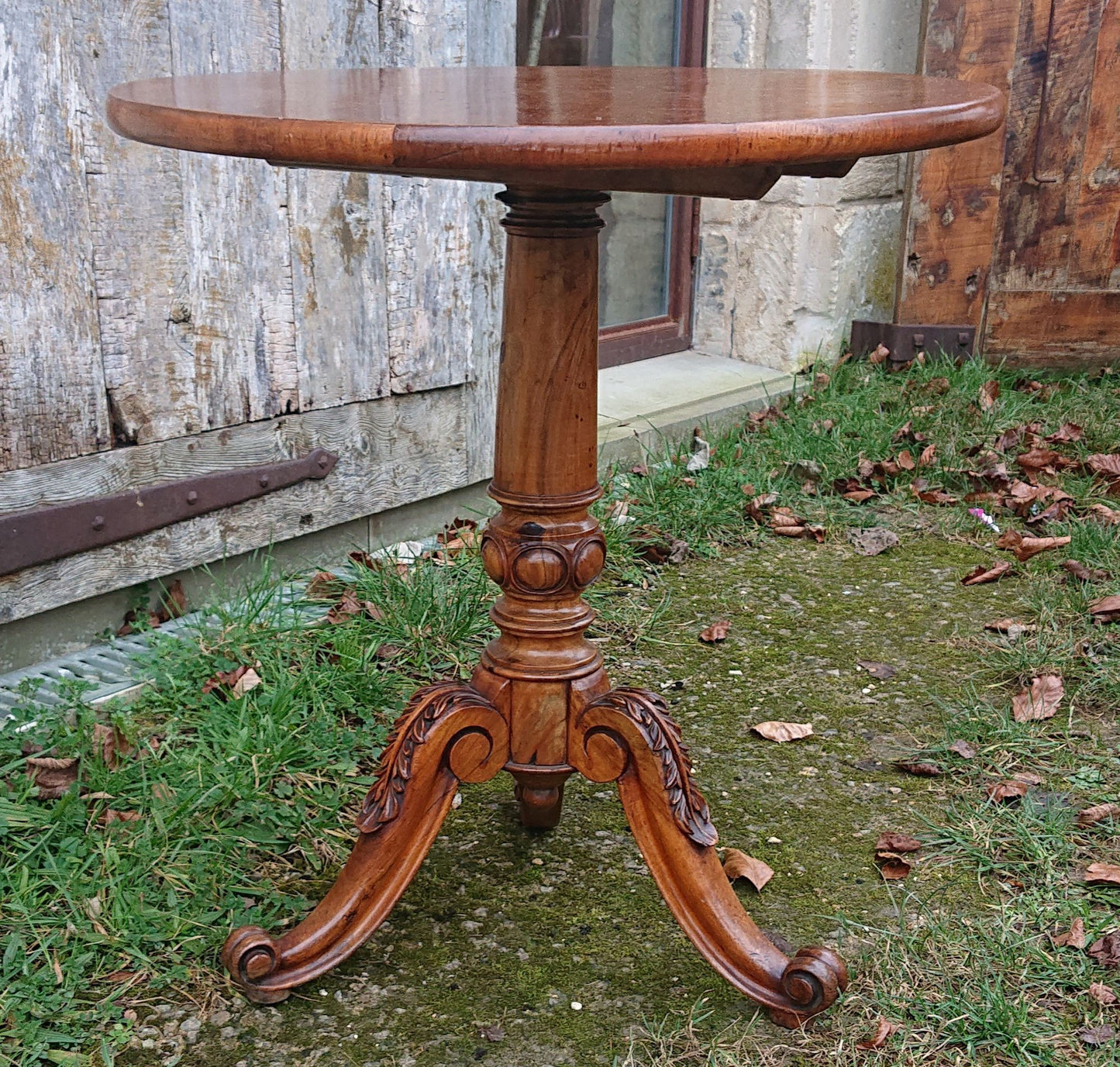 Very Fine Quality 19th Century Amboyna Tripod Wine Table