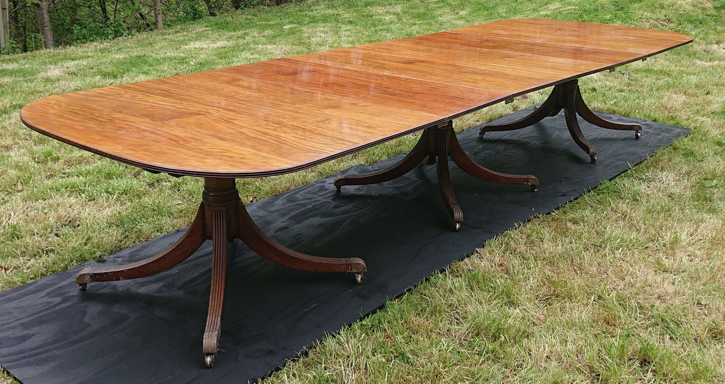 Three Pedestal Dining Table