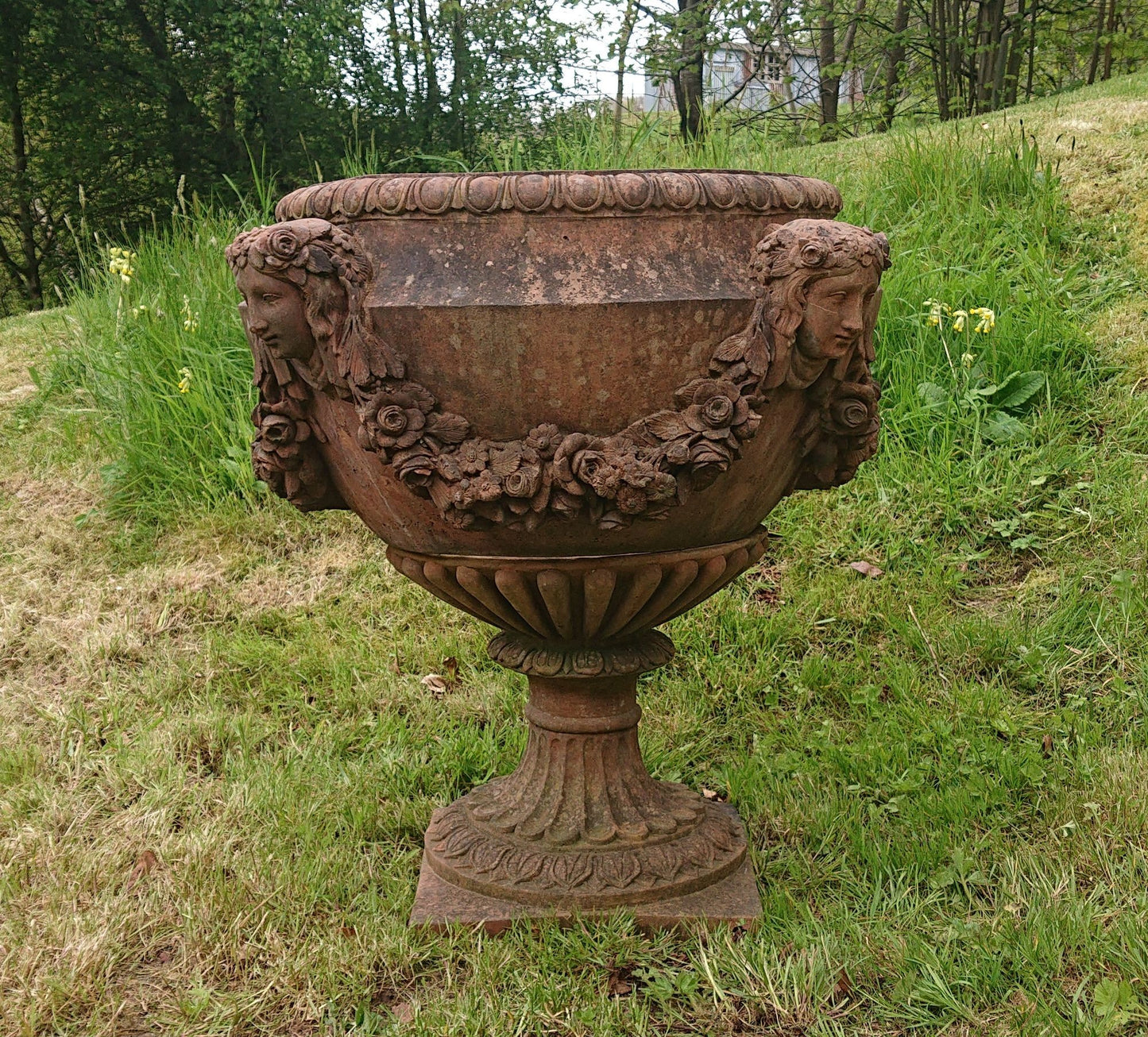 Large 19th Century Terracotta Urn Planter Jardinaire