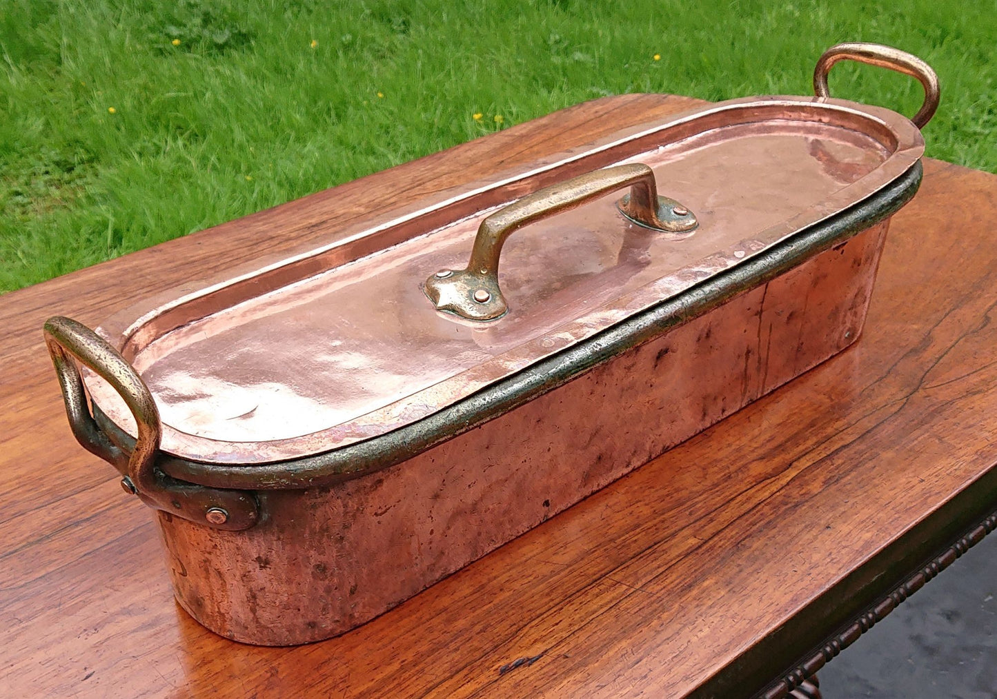 Antique Copper Fish Kettle