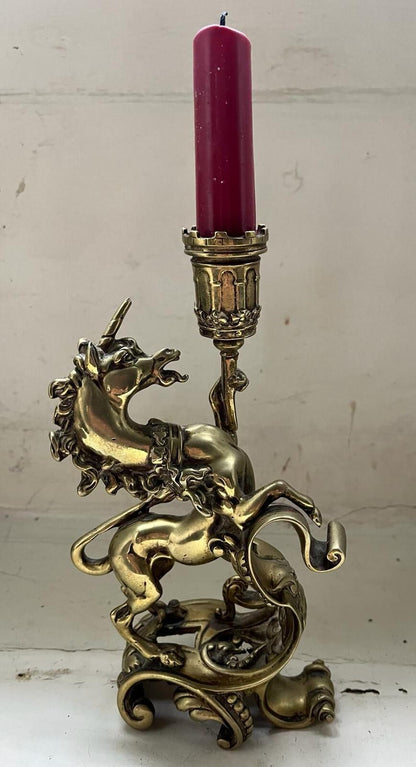 Impressive Pair of Heraldic Candlesticks