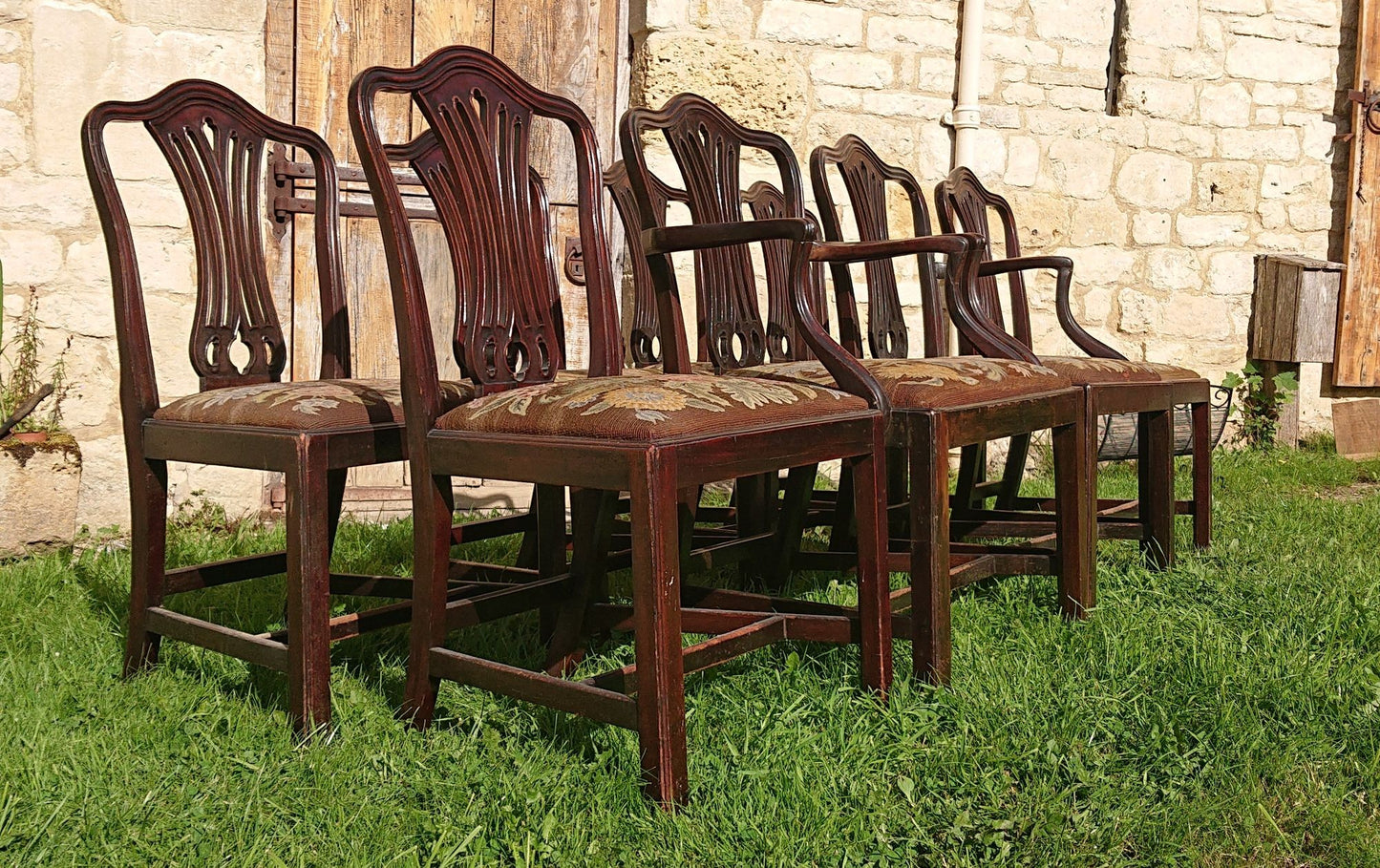 Set of Eight Eighteenth Century Dining Chairs