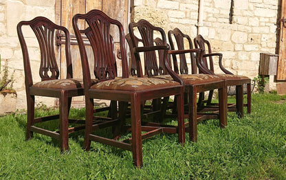 Set of Eight Eighteenth Century Dining Chairs