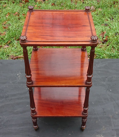 Very Fine Quality Small And Useful Regency Period "Whatnot" EndTable Attributed To Gillows