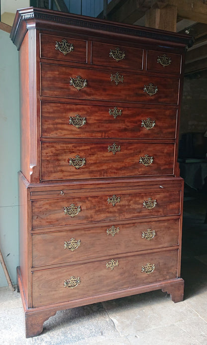 18th Century George III Period Mahogany Chest on Chest