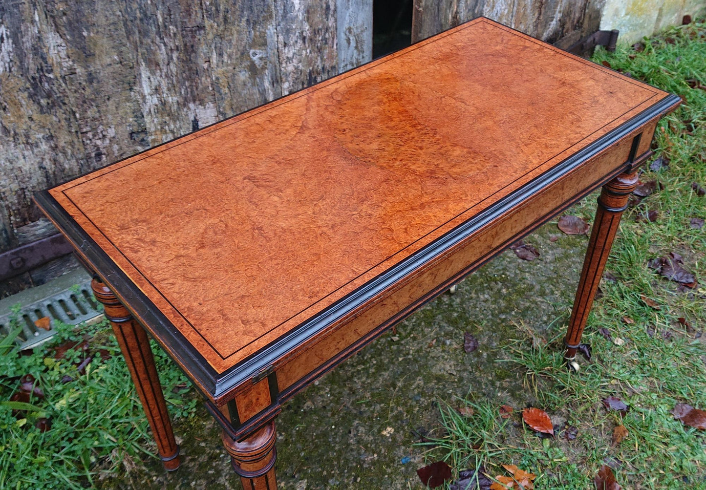 19th Century Amboyna Card Table attributed to Gregory and Co, Regent Street, London.