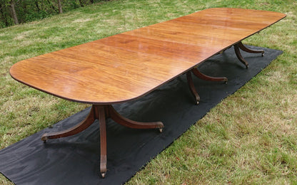 Three Pedestal Dining Table