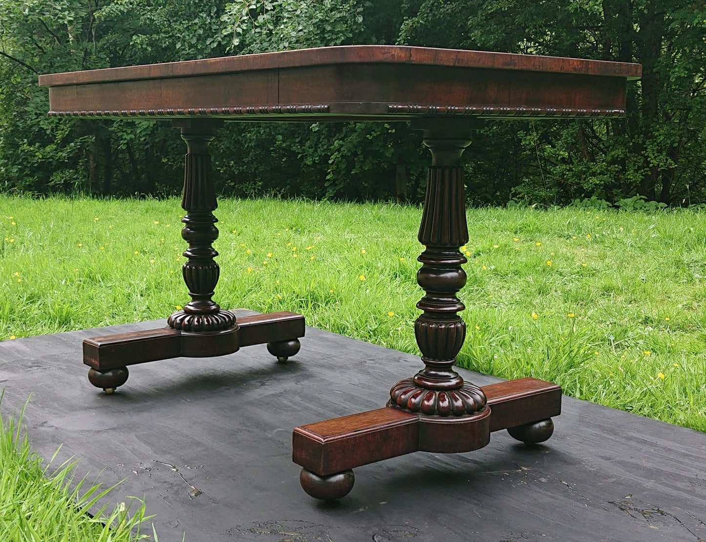 Early 19th Century Antique Library Writing Table by Gillows of Lancaster and London