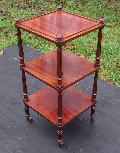 Very Fine Quality Small And Useful Regency Period "Whatnot" EndTable Attributed To Gillows