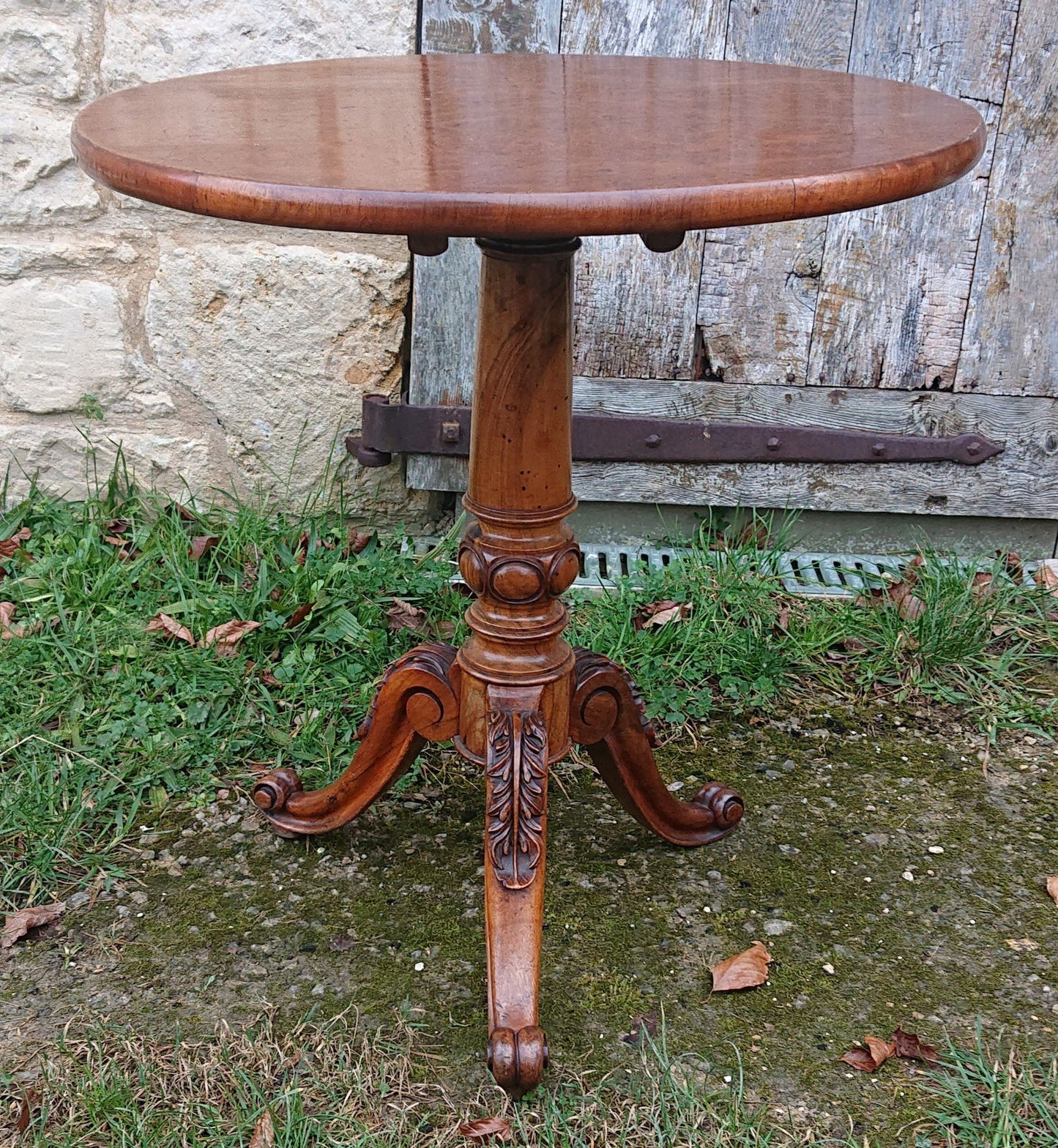 Very Fine Quality 19th Century Amboyna Tripod Wine Table