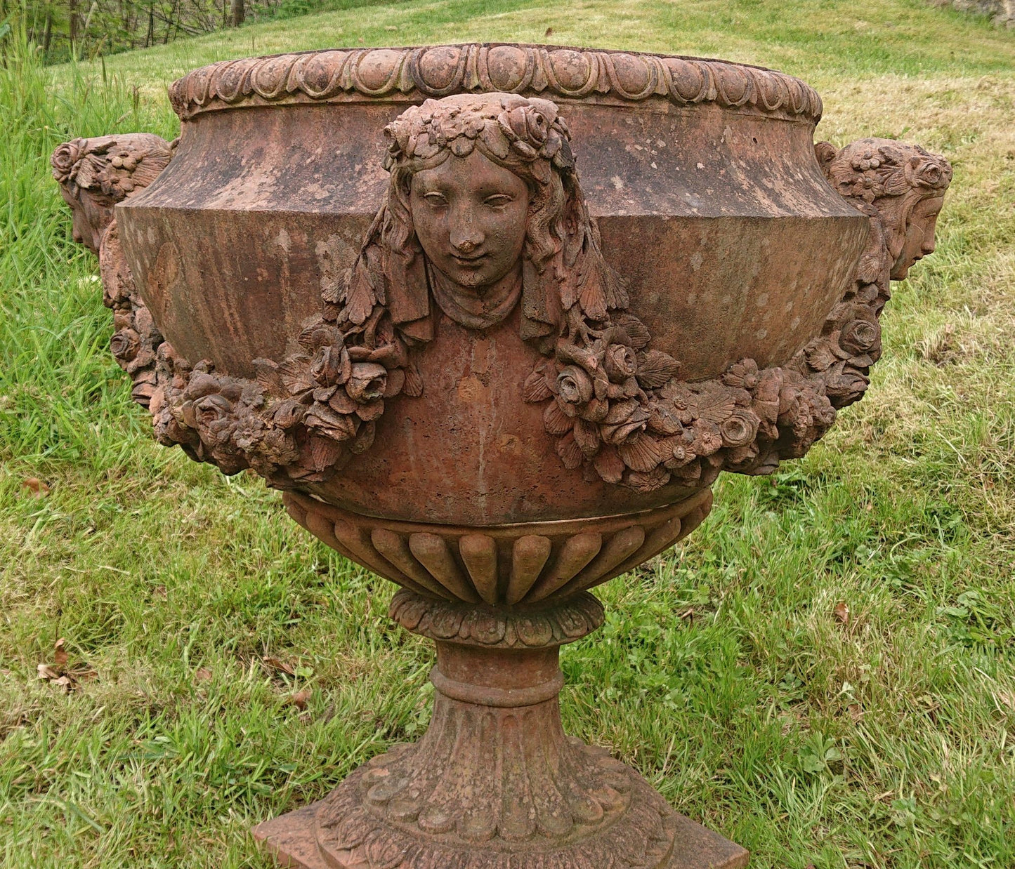 Large 19th Century Terracotta Urn Planter Jardinaire