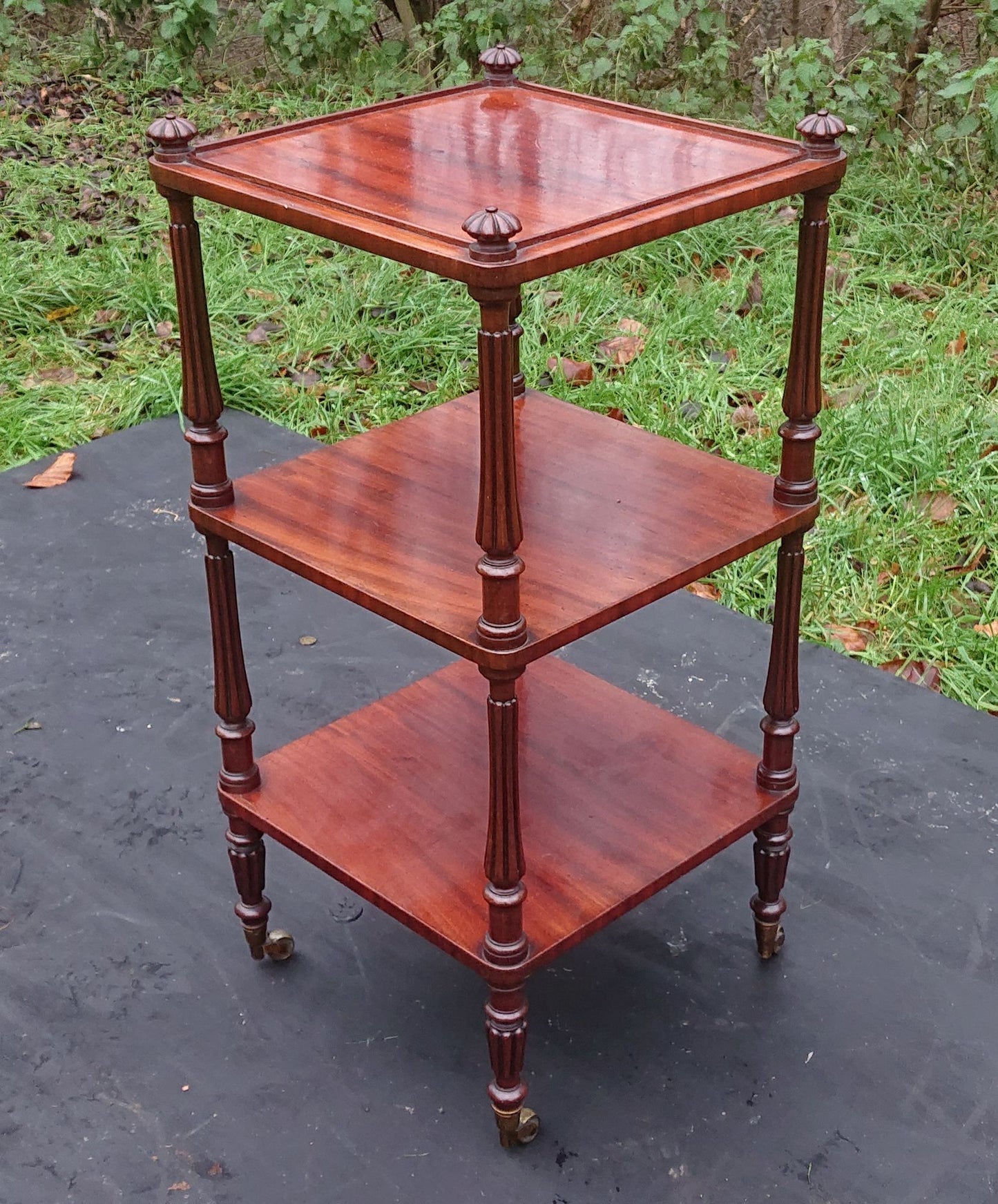 Very Fine Quality Small And Useful Regency Period "Whatnot" EndTable Attributed To Gillows