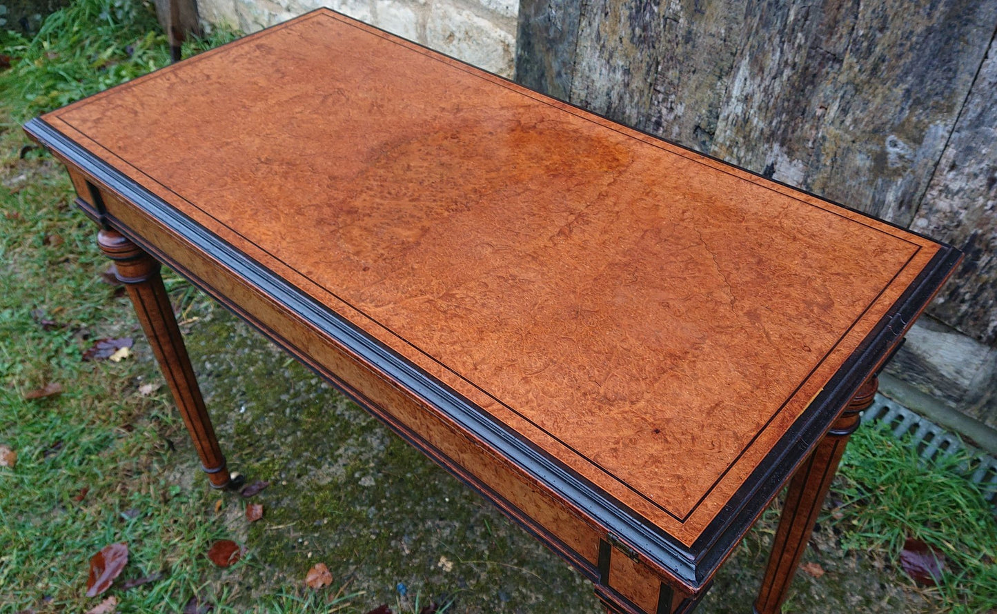 19th Century Amboyna Card Table attributed to Gregory and Co, Regent Street, London.