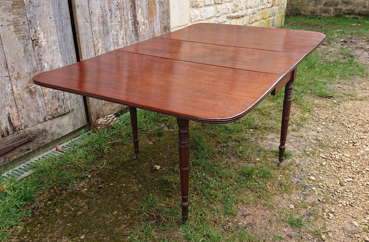 Early 19th Century Mahogany Folding Dining Table