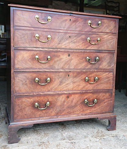 18th Century George III Period Mahogany Antique Secretaire Chest of Drawers