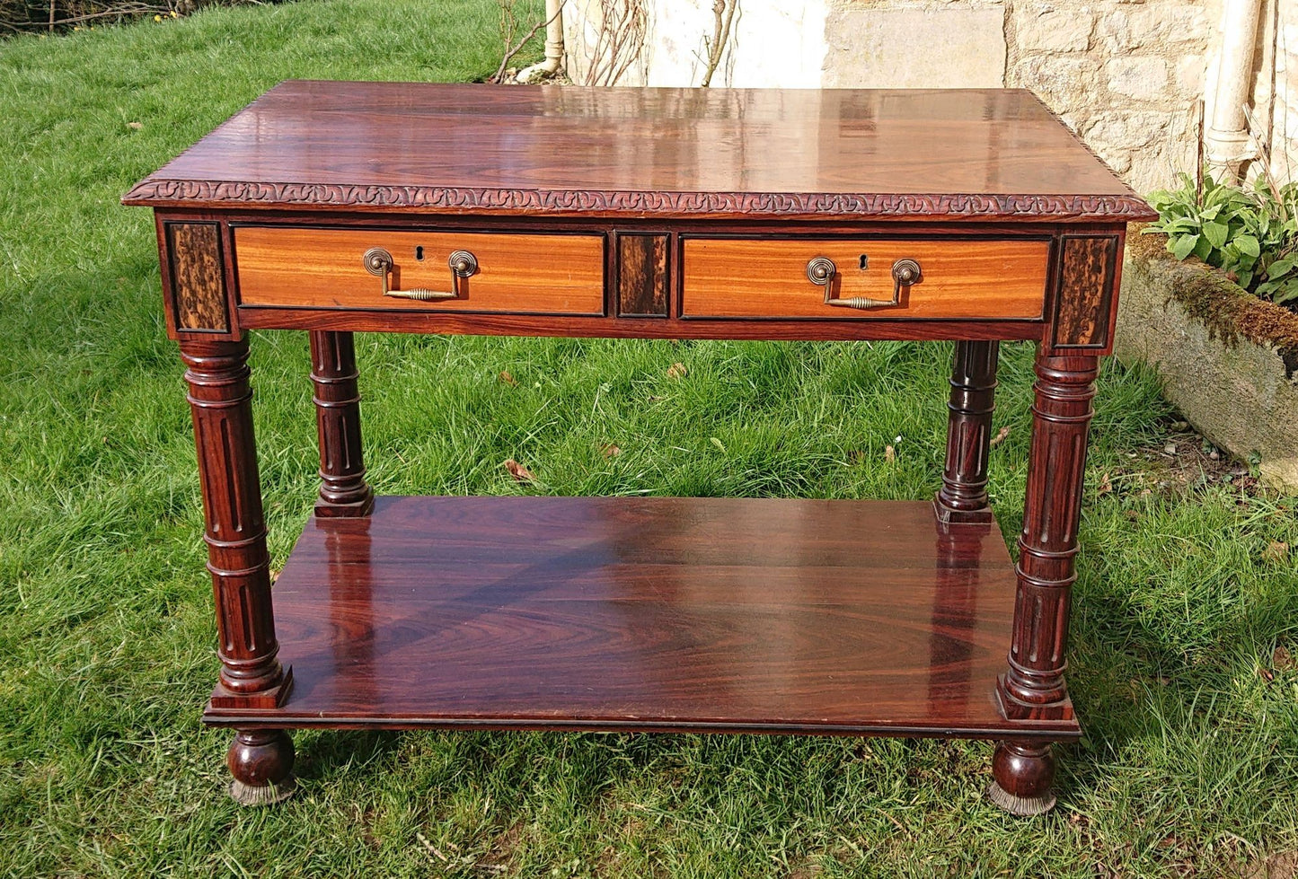 Very Fine 19th Century Exhibition Quality Library Table