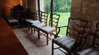 Set of Fourteen (14+2) Dining Chairs in the Manner of Thomas Chippendale