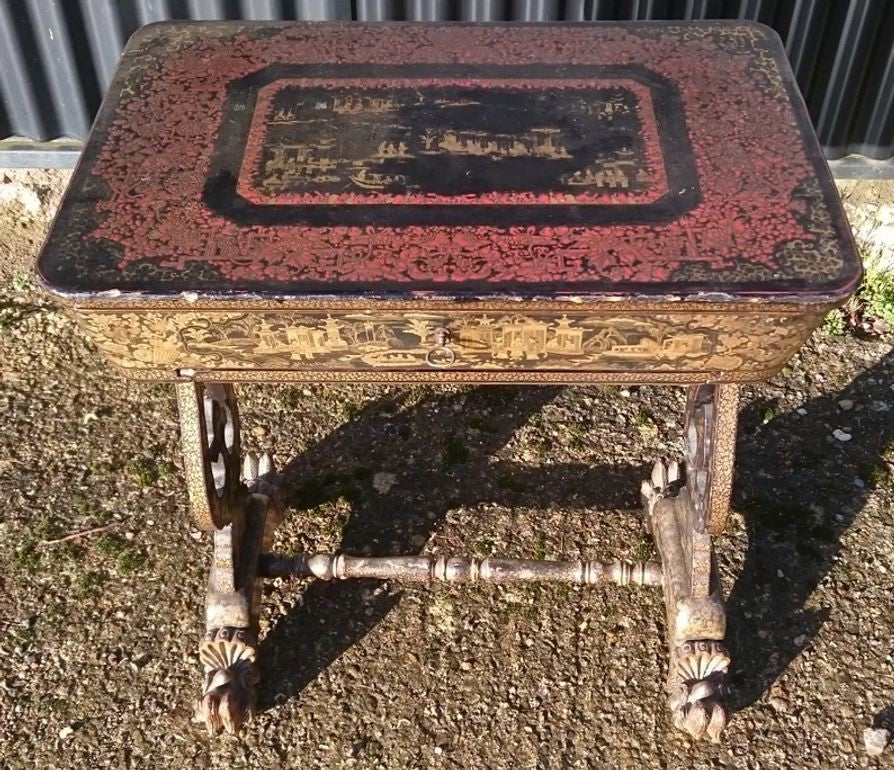 Early 19th Century Chinese Export Work Table / Sewing Table