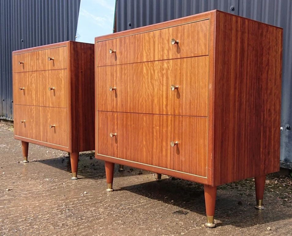 Pair of Mid Century Chests of Drawers by Herbert E Gibbs