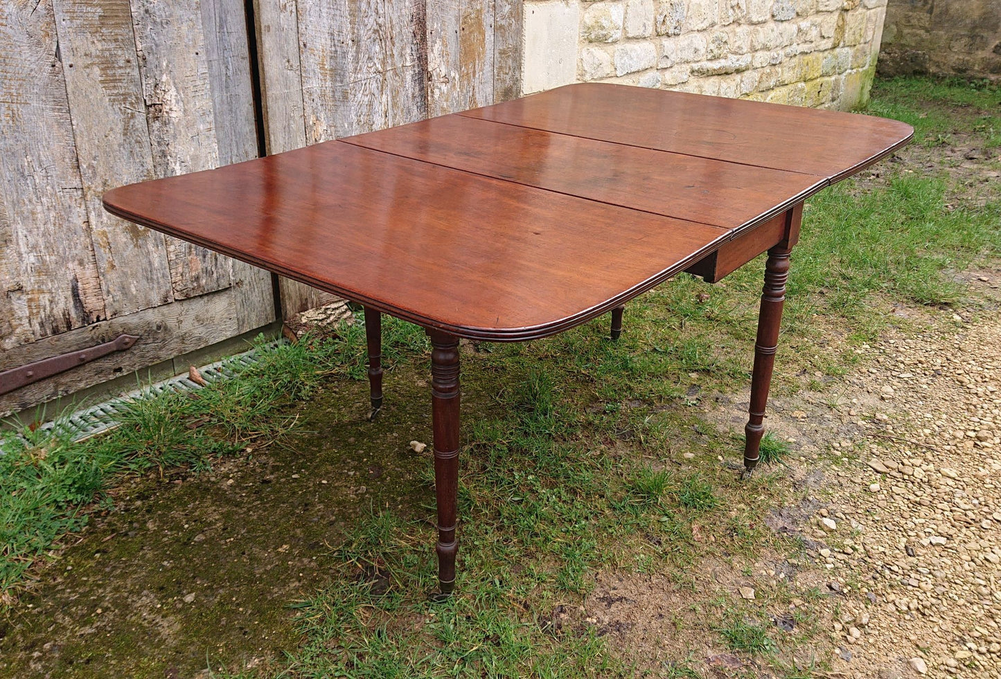 Early 19th Century Mahogany Folding Dining Table