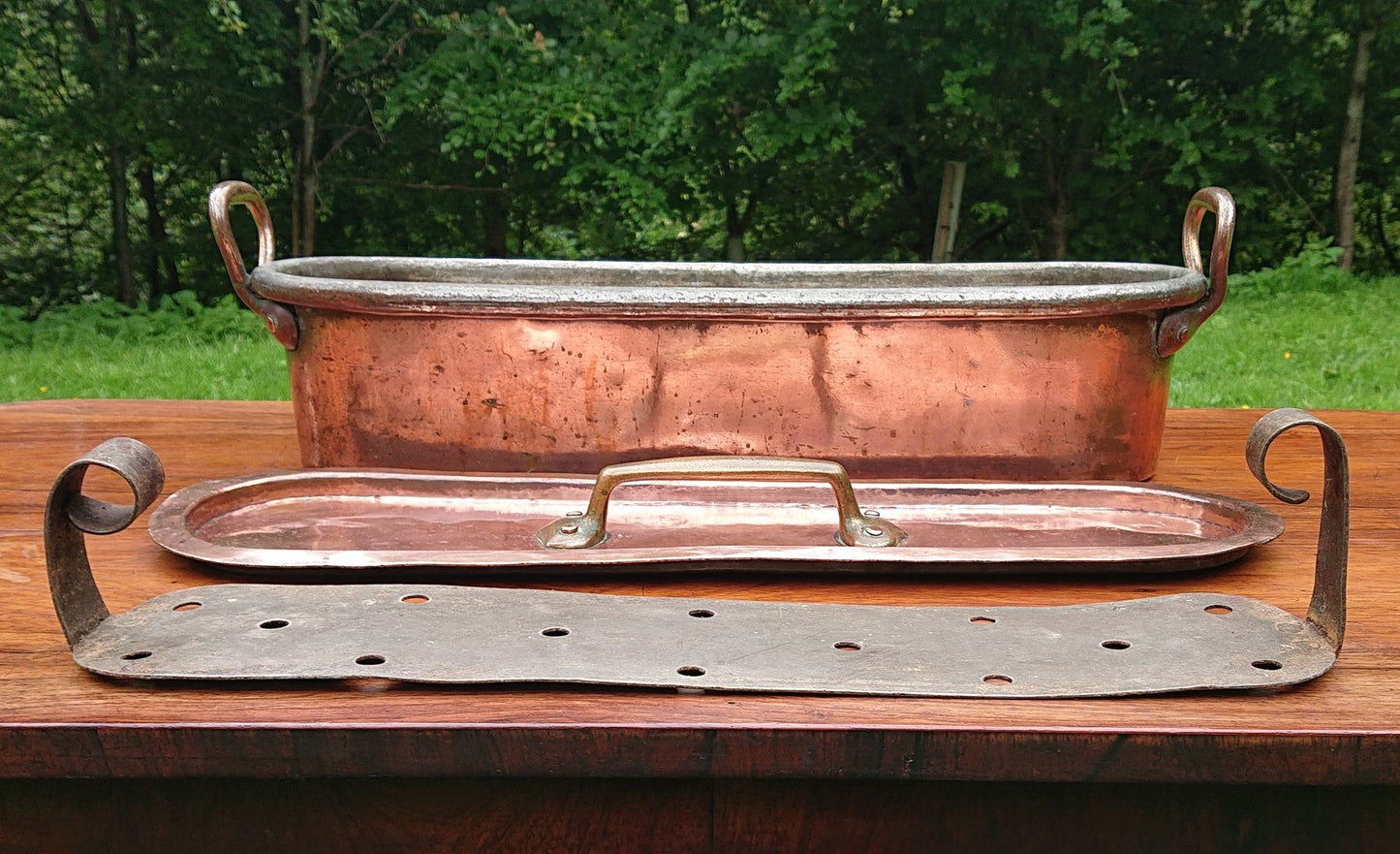 Antique Copper Fish Kettle