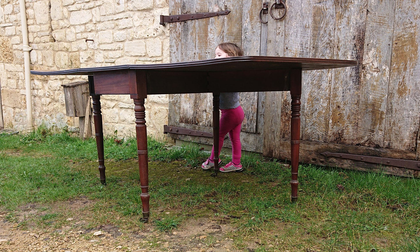 Early 19th Century Mahogany Folding Dining Table