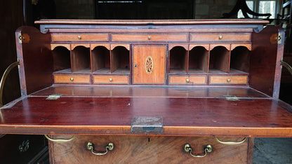 18th Century George III Period Mahogany Antique Secretaire Chest of Drawers