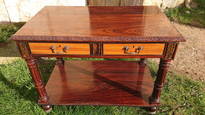 Very Fine 19th Century Exhibition Quality Library Table