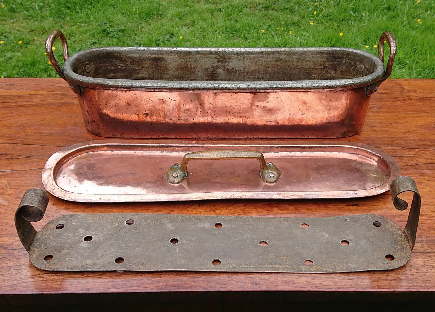 Antique Copper Fish Kettle